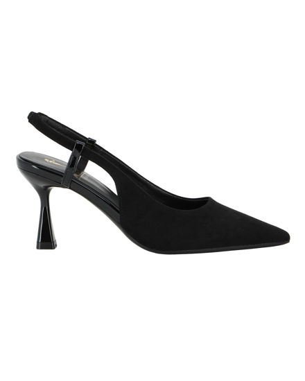 Immagine di MISS GLOBO - Décolleté slingback nera scamosciata con sottopiede in VERA PELLE, tacco 7,5CM