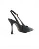 Immagine di MISS GLOBO - Décolleté slingback nera in vernice con sottopiede in VERA PELLE, tacco 9,5CM