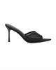 Immagine di MY JEWELS - Sabot mules nero a punta con fascia trasparente in strass, tacco 8,5CM