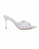 Immagine di MY JEWELS - Sabot mules argento a punta con fascia trasparente in strass, tacco 8,5CM