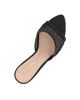Immagine di TATOO - Sabot mules nero a punta con fascia trasparente in strass, tacco 6CM