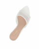 Immagine di TATOO - Sabot mules bianco a punta con fascia trasparente in strass, tacco 6CM