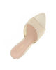 Immagine di TATOO - Sabot mules oro a punta con fascia trasparente in strass, tacco 6CM