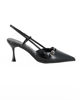 Immagine di MISS GLOBO - Décolleté slingback nera con sottopiede in memory foam e cinturino frontale, tacco 7,5CM