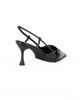 Immagine di MISS GLOBO - Décolleté slingback nera con sottopiede in memory foam e cinturino frontale, tacco 7,5CM