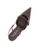 Immagine di MISS GLOBO - Décolleté slingback marrone con sottopiede in memory foam e cinturino frontale, tacco 7,5CM