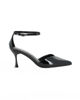 Immagine di MISS GLOBO - Décolleté nera in vernice con cinturino alla caviglia e sottopiede in memory foam, tacco 7,5CM