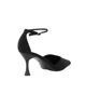 Immagine di MISS GLOBO - Décolleté nera in lycra con cinturino alla caviglia e sottopiede in memory foam, tacco 7,5CM