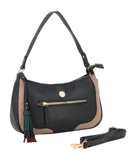 Immagine di BORSA A SPALLA C/LATI CAM.+CHARM A NAPPA