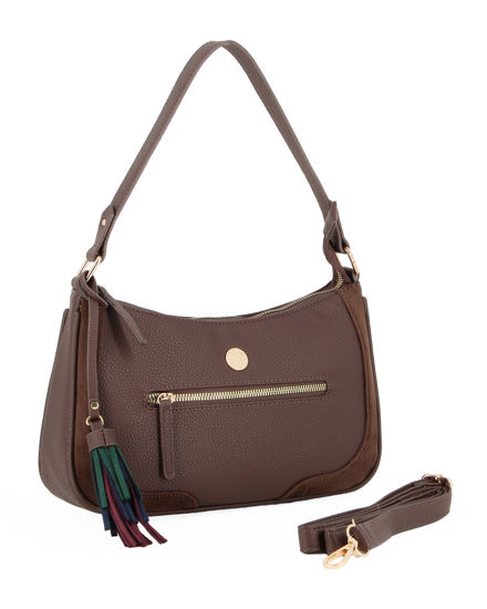 Immagine di BORSA A SPALLA C/LATI CAM.+CHARM A NAPPA