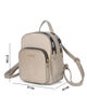 Immagine di RIFLE - Zaino beige con parte frontale scamosciata e due zip loggate