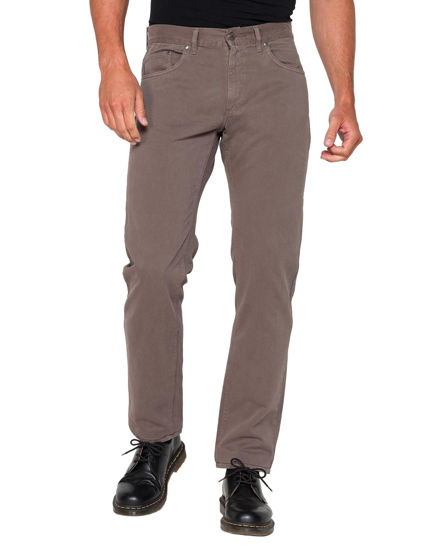 Immagine di CARRERA - PANTALONE NOCCIOLA 5 TASCHE  SMERIGLIATO IN PESANTE GABARDINA DI COTONE