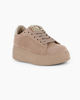 Immagine di MISS GLOBO - Sneakers taupe scamosciata con lacci e applicazione gioiello