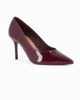 Immagine di LADY GLOBO - Décolleté bordeaux in vernice con sottopiede in VERA PELLE e calzata comoda, tacco 8CM