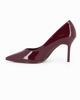 Immagine di LADY GLOBO - Décolleté bordeaux in vernice con sottopiede in VERA PELLE e calzata comoda, tacco 8CM