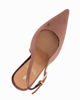 Immagine di MISS GLOBO - Décolleté slingback marrone in velluto con lavorazione floreale e sottopiede in VERA PELLE, tacco 10,5CM