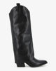 Immagine di ZOE - Stivale nero texano con risvolto e zip laterale, tacco 6CM