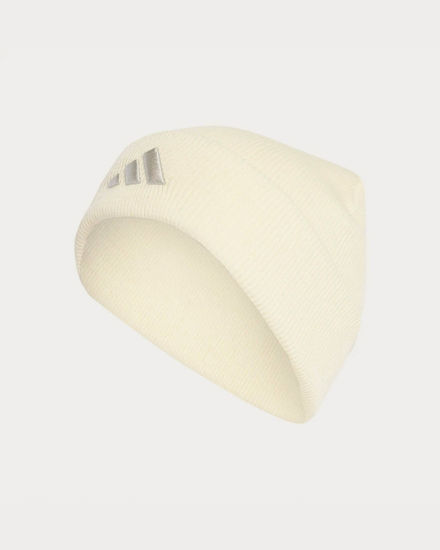 Immagine di ADIDAS - BERRETTO CON NEW LOGO SUL RISVOLTO PANNA CON DETTAGLI GRIGIO CHIARO - JX5745