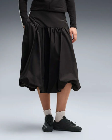 Immagine di GONNA T7 BALLOON WOVEN MIDI SKIRT BLACK