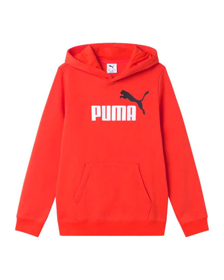 Immagine di PUMA - FELPA JUNIOR (7-16 ANNI) CON CAPPUCCIO ESSENTIALS 2 COLOR ROSSA, 685822-21