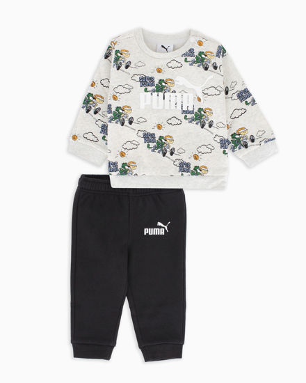 Immagine di PUMA – TUTA COMPLETA KIDS MINICATS SUPER GRIGIA E NERA CON DISEGNI, 638107-05