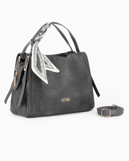 Immagine di BORSA MEDIA A SPALLA CON FOULARD