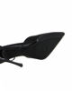 Immagine di MISS GLOBO - Décolleté nera in lycra con sottopiede in VERA PELLE memory foam e cinturino alla caviglia, tacco 10,5CM