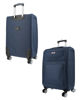 Immagine di RIFLE - TROLLEY BLU NAVY IN TESSUTO CON DOPPIA TASCA FRONTALE E 4 RUOTE