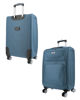 Immagine di RIFLE - TROLLEY BLU JEANS IN TESSUTO CON DOPPIA TASCA FRONTALE E 4 RUOTE