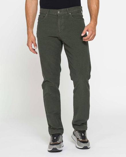 Immagine di CARRERA - Pantalone verde militare 5 tasche fustagno stretch