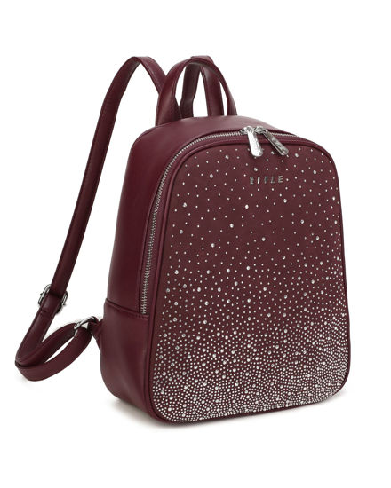 Immagine di RIFLE - Zaino bordeaux con parte frontale in strass