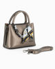 Immagine di NARDINI - Minibag canna fucile con tre scomparti principali e catena con foulard, tracolla removibile