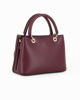 Immagine di NARDINI - Minibag bordeaux con tre scomparti principali e catena con foulard, tracolla removibile
