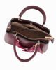 Immagine di NARDINI - Minibag bordeaux con tre scomparti principali e catena con foulard, tracolla removibile