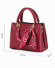 Immagine di NARDINI - Minibag rubino con tre scomparti principali e catena con foulard, tracolla removibile