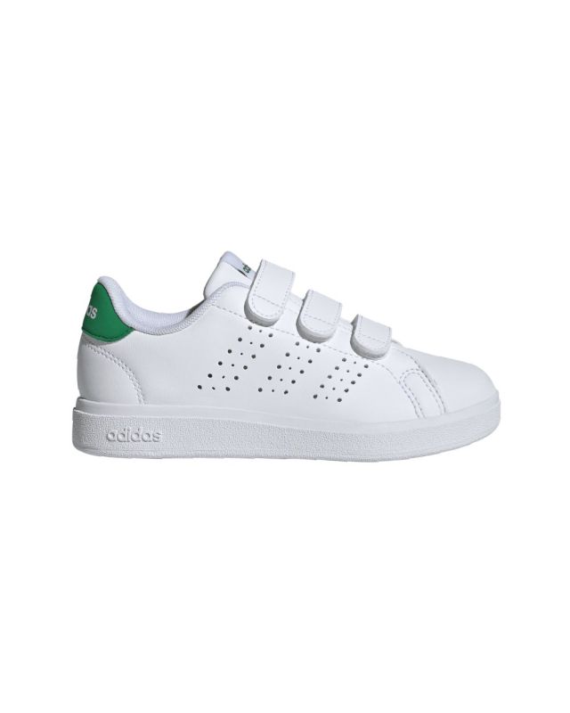 ADIDAS ADVANTAGE BASE 2.0 CF C - Scarpa bianca e verde numerata 28-35