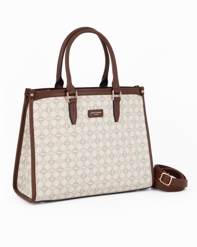 BORSA 2MAN.NAP.EFFETTO ROMBI BITONO