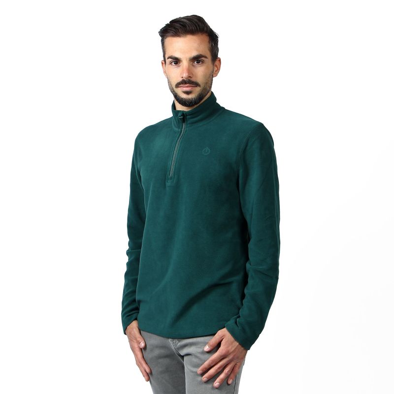 MICROPILE VITTORIO 1/2 ZIP FOREST GREEN