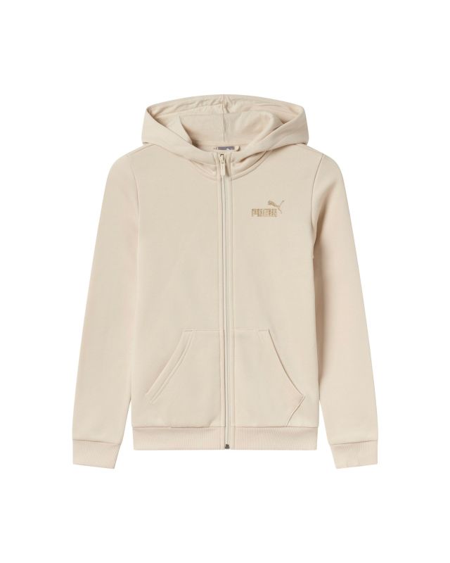 PUMA - FELPA CON CAPPUCCIO PANNA ESS+GLITTER FZ HD FL JUNIOR - 684774-87