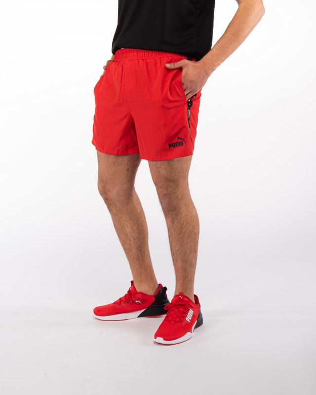 SHORT ESS+TAPE WOVEN RED
