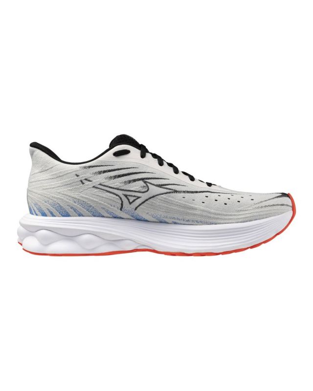 MIZUNO -SNEAKERS WAVE SKYRISE 6 BIANCHE CON DETTAGLI NERI -BLUE ARANCIONI DA UOMO,  J1GC2509_06