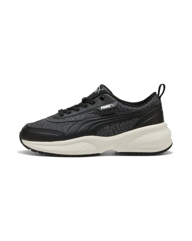 PUMA - SNEAKERS CILIA 2 MODE FELINE NERE CON DETTAGLI MACULATI GRIGI DA DONNA, 408225-01