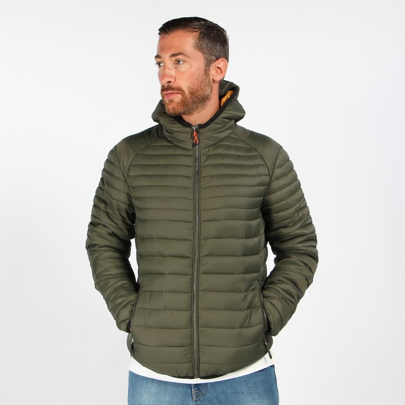 YELLOW DOG - GIUBBINO VERDE NYLON 100GR CON CAPPUCCIO UNITO