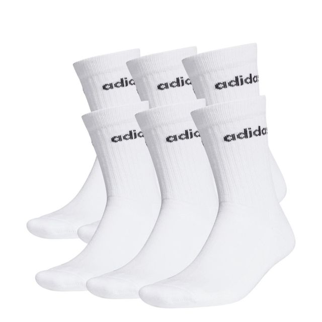 ADIDAS - CALZE HC CREW 3PP BASIC WHITE-BLACK - GE1379