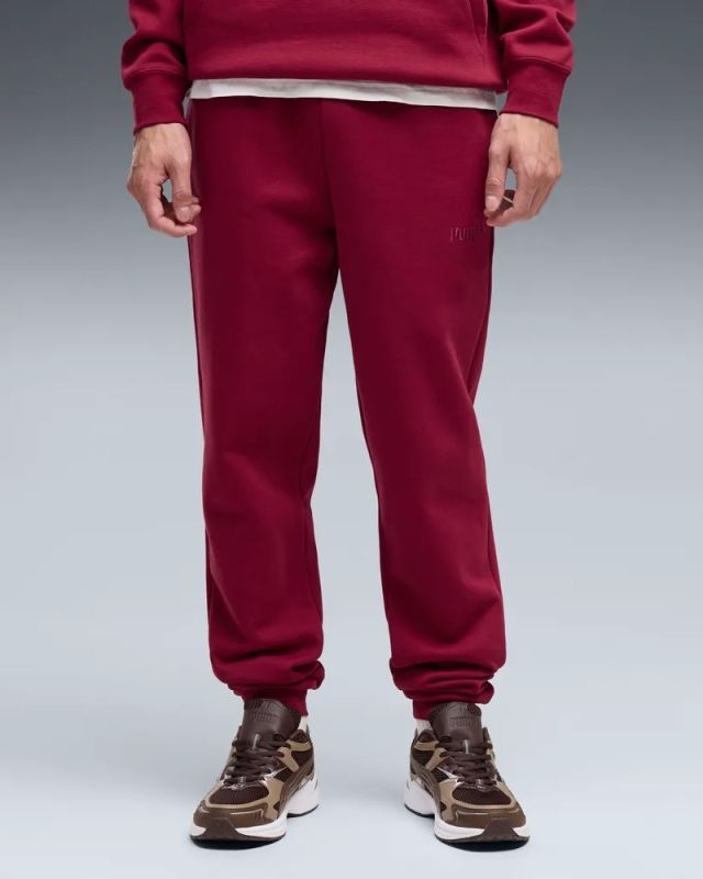 PUMA - PANTALONE TUTA ESSENTIAL 2 COLOR NO.1 LOGO SWEAT BORDEAUX DA UOMO, 682607-42