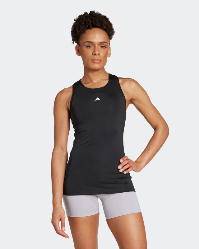 ADIDAS - CANOTTA NERA DA DONNA IDEALE PER L'ALLENAMENTO - IK7924