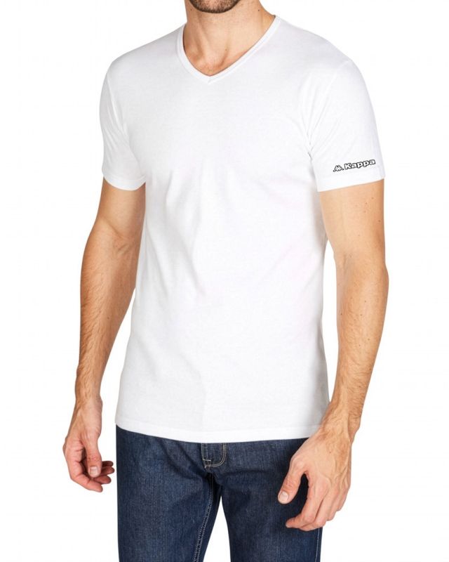 KAPPA - TSHIRT MANICA CORTA SCOLLO A V CALDO COTONE