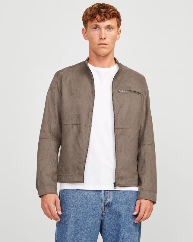 JACK & JONES - GIUBBINO EDYLAN BIKER TORTORA DA UOMO