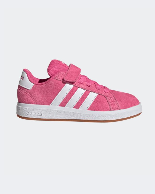 ADIDAS - SNEAKERS BIMBA FUXIA E BIANCA  GRAND COURT 00S EL PS DAL 28 AL 35  -JP9350