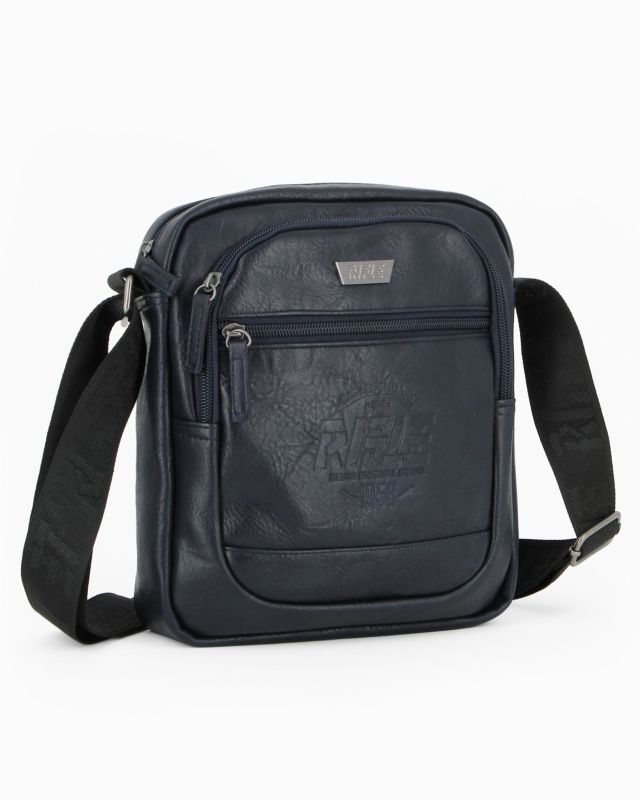 RIFLE - Borsello blu con doppia tasca frontale